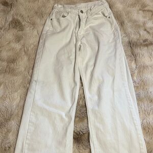 SHEIN Off-White Wide-Leg Trousers